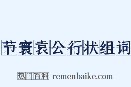 节寰袁公行状组词是什么意思的图片
